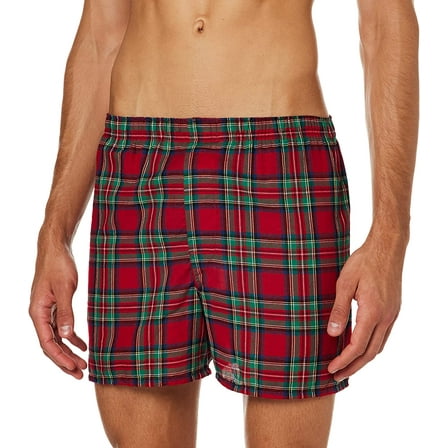 Men's Tartan Boxers with Comfort Flex Waistband 2-Pack