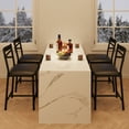 thumbnail image 7 of Roromall Bar Stools Set of 2/4, Upholstered Bar Chairs with Back, Thick Cushion, Counter Height Barstools for Kitchen Island Apartment Counter Bar, 7 of 7