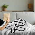 thumbnail image 3 of Hope Soft Flannel Fleece Throw Blanket, Hand Drawn Monochrome Inspirational Lettering Words Composition, Cozy Plush for Indoor and Outdoor Use, 50" x 70", Black and White, by Ambesonne, 3 of 5