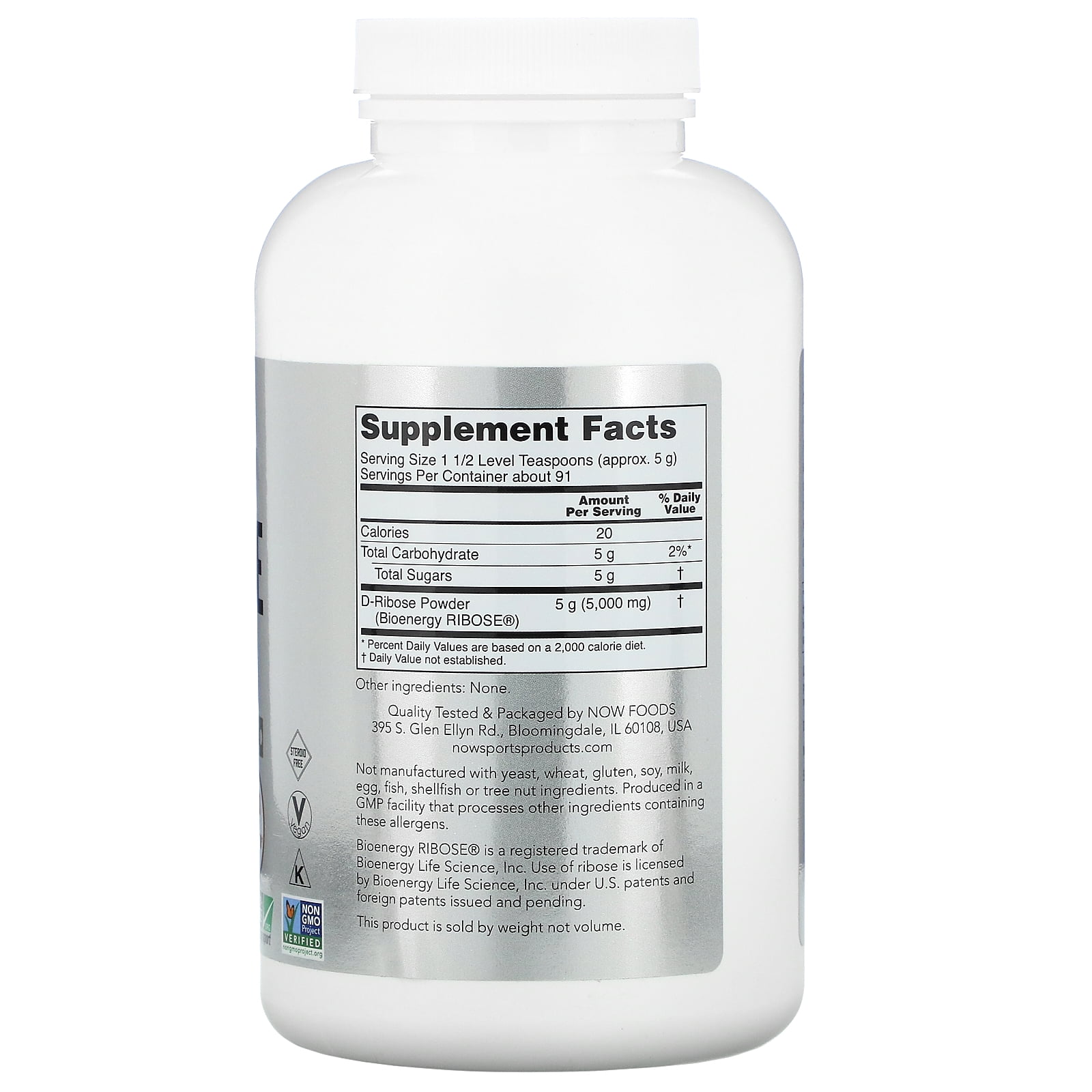 Now Sports D-Ribose Powder