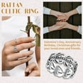 thumbnail image 4 of Suplight 925 Sterling Silver Retroc Celtic Knot Band Ring 8mm Irish Celtic Finger Ring for Women Men, 4 of 9