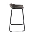 thumbnail image 3 of Bronte Living 26 inch Modern PU Leatherette Counter Stool with Rubber Protectors, Comfortable Footrest and Backless for Kitchen, Restaurant - Series Jacob - Set of 2, 3 of 7