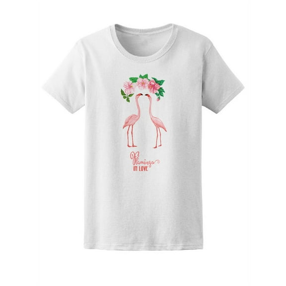 Flamingo In Love T-Shirt Women -Image by Shutterstock, Female XX-Large