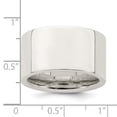 thumbnail image 2 of 925 Sterling Silver 12mm Comfort Fit Flat Band Ring Size 10, 2 of 6