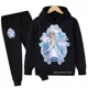 thumbnail image 3 of Conjunto de sudadera con capucha de Frozen para niñas de primavera y otoño, ropa de Papá Noel para niños, traje informal para niños, traje para niños, sudaderas con capucha y pantalones, 2 piezas, 3 of 5