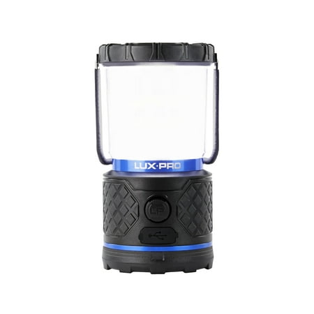 LUXPRO Rechargeable Dual-Power 940 Lumen LED Lantern with Diffused Lens for Up to 155 Hours of Use - Camping Lantern with Built-In Power Bank - Dimmable LED Light with IPX4 Water-Resistant Rating
