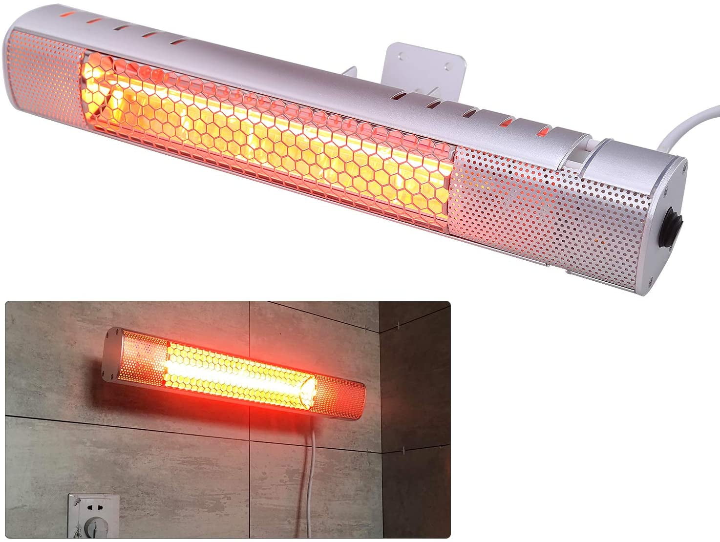 Indoor/Outdoor Ceiling Electric Patio Heater Carbon Heater Standing