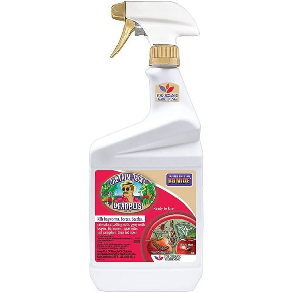Captain Jack's Deadbug Brew Ready-to-Use Spray, 32 oz Outdoor Insecticide and Mite Killer for Organic Gardening