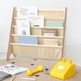 thumbnail image 4 of 3 Sprouts Recycled Fabric Kids Book Rack Storage Bookshelf Organizer in Beige for Ages 3+, 4 of 4