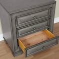 thumbnail image 6 of Furniture of America Damien Rustic Nightstand with 3-Drawer, Gray, 6 of 8
