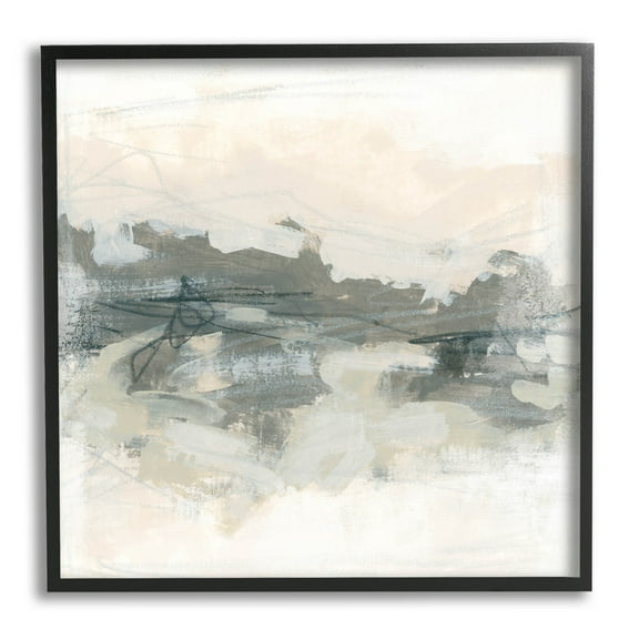 Stupell Industries Contemporary Moody Abstract Scribble Painting Black Framed Art Print Wall Art, Design by June Erica Vess