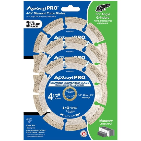 4.5 In. Segmented Diamond Blade (3-Pack)
