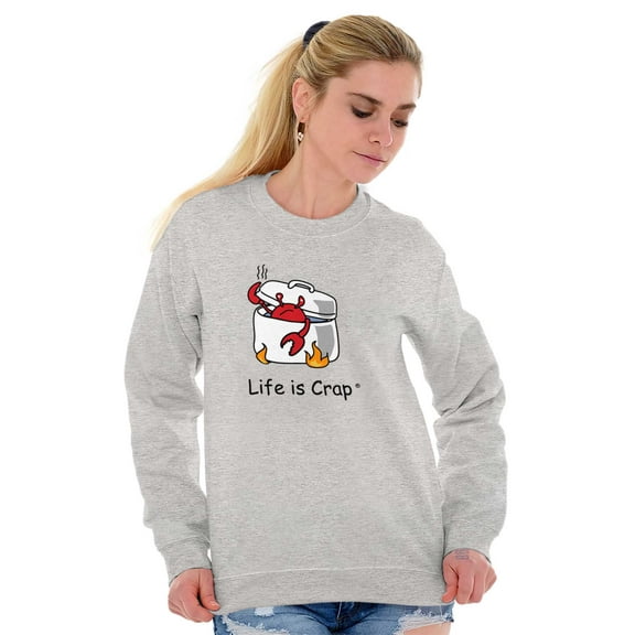 Steamy Boiling Crab Cooking Novelty Sweatshirt for Men or Women Brisco Brands S