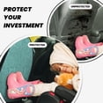 thumbnail image 4 of Xecao Teal Green Glitter Pattern Car Seat Back Protector 2 Pack Large Capacity Pocket, Kick Mats Back Seat Protector, 4 of 8