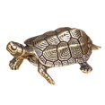 thumbnail image 2 of 1 pieza de adorno de tortuga de la longevidad para mascotas de té, decoración de tortuga de la longevidad para escritorio (dorado), 2 of 2