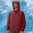 thumbnail image 2 of OHMZYZO Men's Hooded Softshell Jacket Waterproof Lightweight Insulated Windbreaker Sun Protection Raincoat Jacket with Pockets, 2 of 6