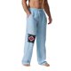 thumbnail image 3 of Pantalones largos para hombre, estampados, con cintura elástica y cordón, informales, holgados, de pierna recta, 3 of 4