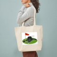 thumbnail image 3 of CafePress - Black Lab Golfer Tote Bag - Unisex Canvas Tote Bag, Beige, 1-Piece, 3 of 7