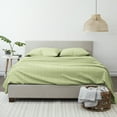 thumbnail image 3 of Noble Linens 4 Piece Pattern Microfiber Bed Sheets Set, Moss Polka Dot, Full, 3 of 10