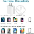 thumbnail image 6 of Coreykin 20W USB C Charger-Super Fast Charger with 6FT Cable-Compatible with iPhone 14/14Pro/14Pro Max/13/13 Pro/13Pro Max/12/12Pro/XS/Max/XR/X/8/8 Plus-White, 6 of 7