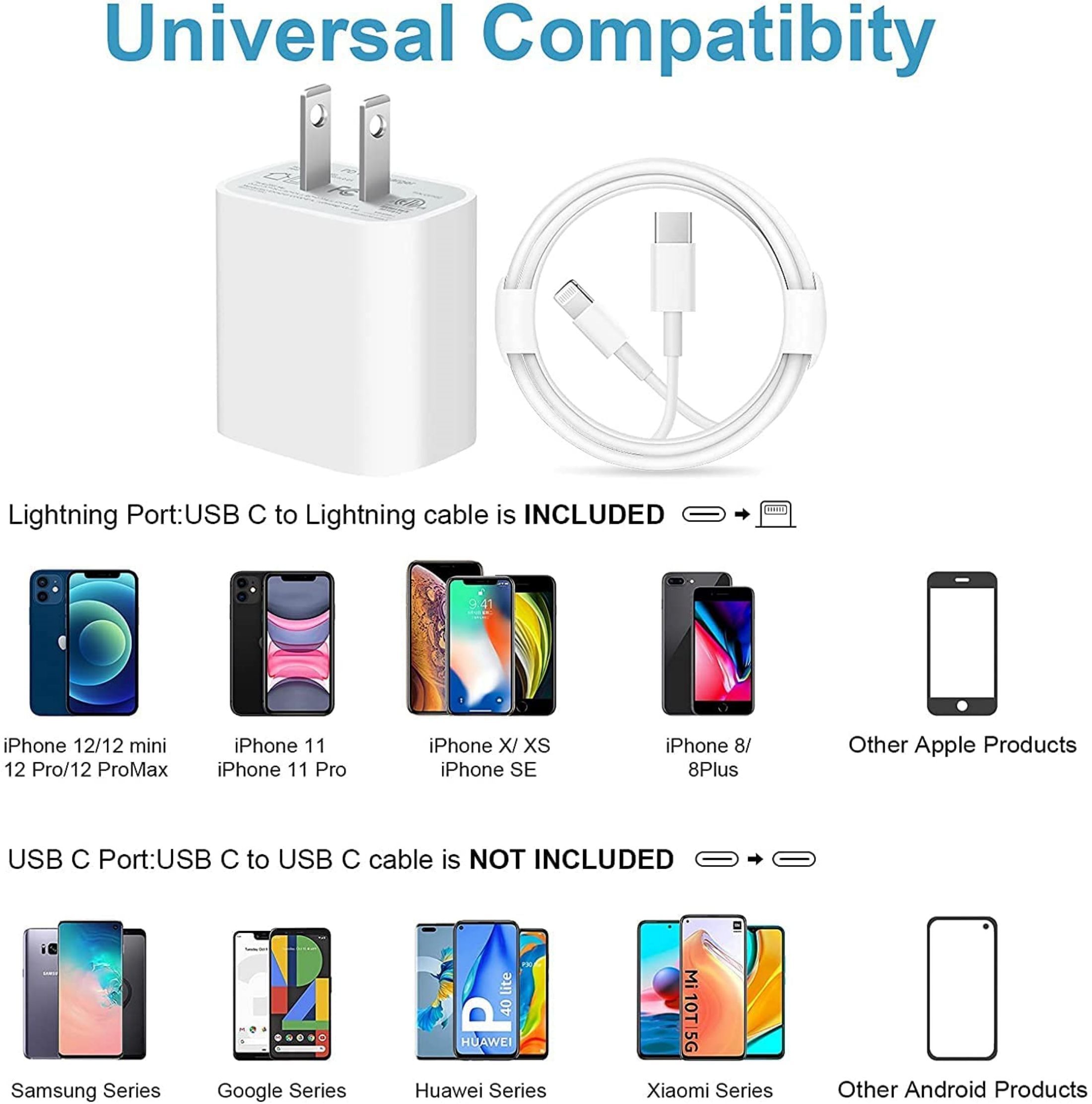 Coreykin 20W USB-C Fast Charger with 6ft Cable photo 6