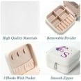 thumbnail image 7 of TINGN Unicorn Travel Jewelry Case Holder Organizer, Small Pink Mini Cute Initial Jewelry Box Girl Women, Personalized Gift for Teenage Teen Girl, 7 of 7