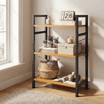 thumbnail image 4 of EDX Bookcase, 3 Tier Book Shelf, Storage Shelf, Classic Modern Bookcase for CDs, Movies, Books, Industrial Bookcase for Home Office, Living Room, Kitchen, Bedroom, Wood, 4 of 5