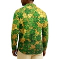 thumbnail image 6 of Men's St. Patrick's Day Shamrock Henley Long Sleeve Pullover Casual Top Shirt, 6 of 6