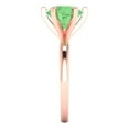 thumbnail image 3 of Clara Pucci 14K Rose Gold Solid Gold Green Solitaire Anniversary Ring for Women - 3 cttw Round Cut, 3 of 8