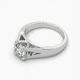 thumbnail image 2 of 18k Cathedral Set Round Cut Solitaire Moissanite Ring, 2 of 6