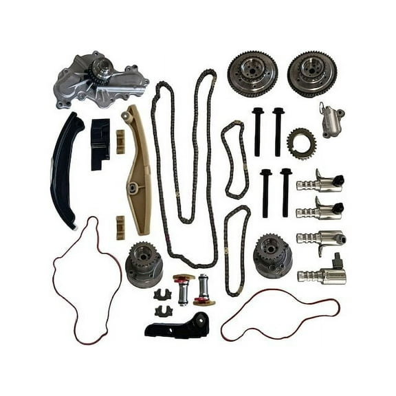 Timing Chain Kit and Water Pump - Compatible with 2013 - 2017 Ford Police Interceptor Utility 3.7L V6 - Replacement