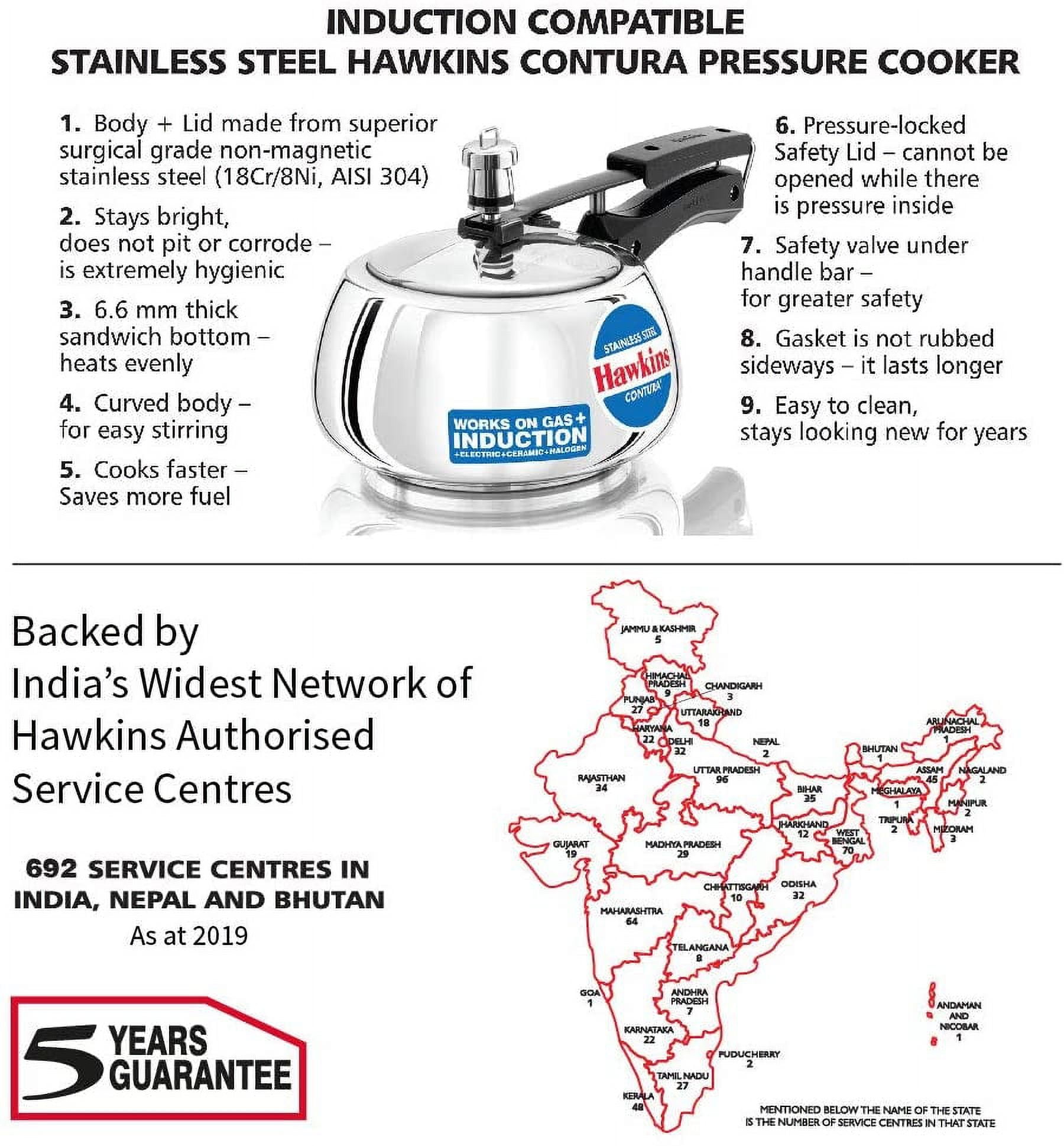 Hawkins contura 2 litre stainless steel sale