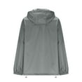 thumbnail image 5 of cocolona Womens Portable Waterproof Jackets Lightweight Raincoat Packaway Windbreaker Zip Up Rain Jacket with Hoodie, 5 of 8