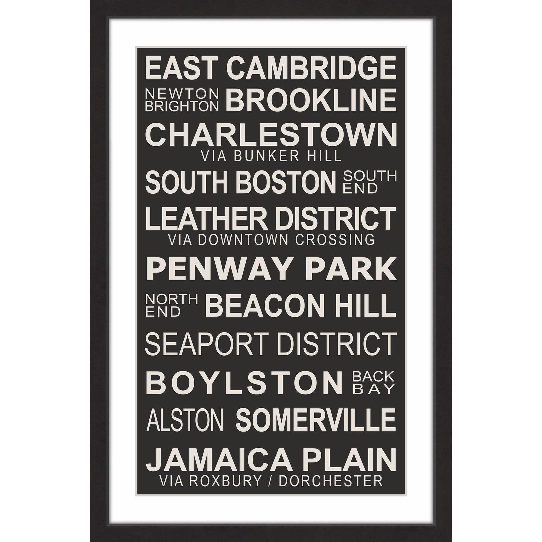 "Boston Suburbs" Framed Painting Print