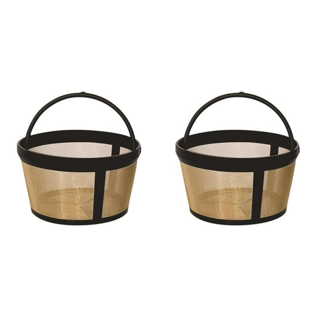POINTERTECK 4/3/2/1pcs Reusable 4-5 Cup Basket Coffee Filter Fits MrCoffee Coffee Maker And Brewer Permanent Filter Replacement Compatible With Mr Coffee Gold Basket-Style Filters