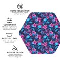 thumbnail image 3 of Lsque Blue Skull Flower Pattern 4" Drink Coasters Set of 4, PVC Leather Absorbent Coasters, Table Coaster Set Decorative Coffee Cup Coasters Housewarming Gift -Hexagon, 3 of 6