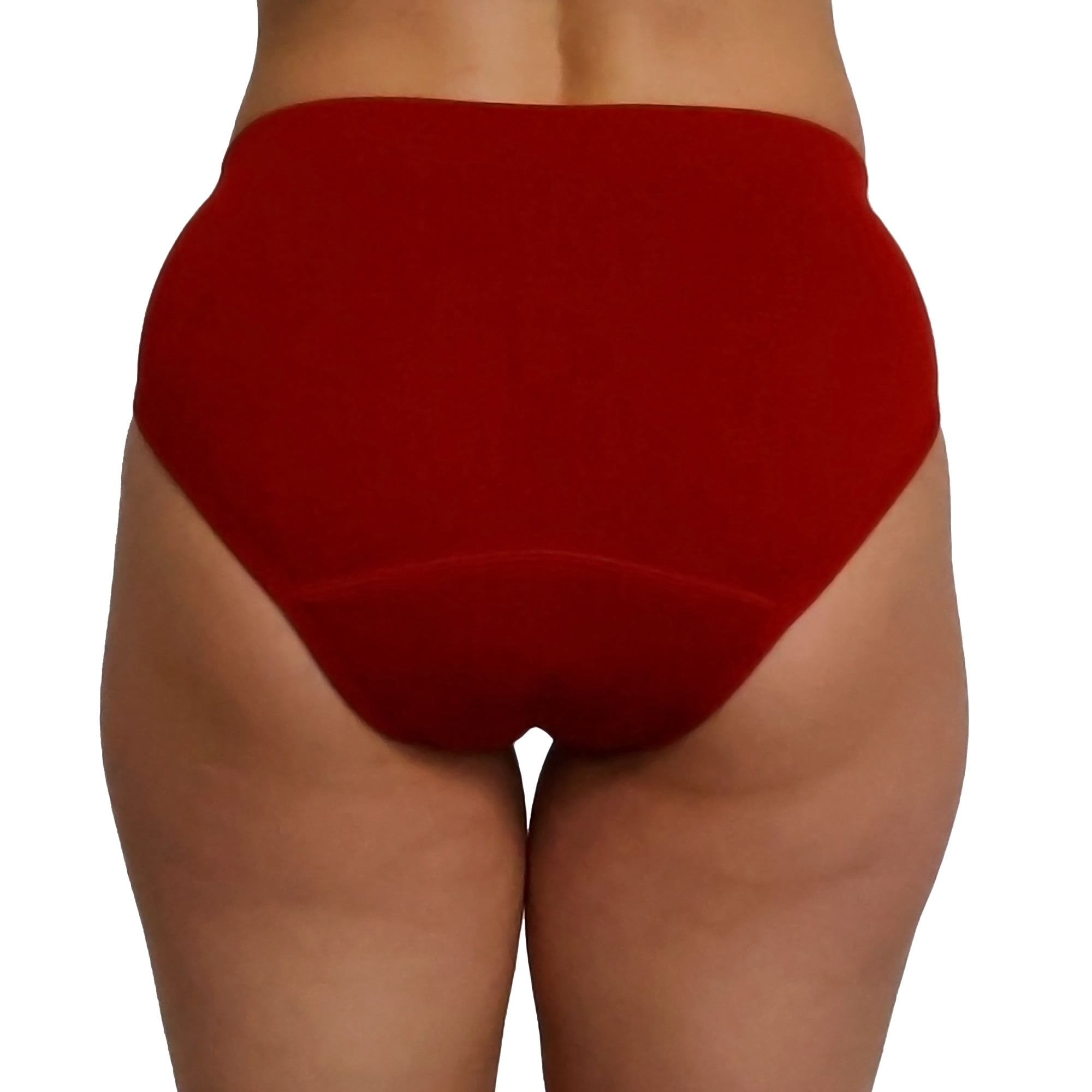 The Period Company. Sporty Stretch Bikini, Period Underwear for Heavy Flows, Cherry
