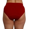thumbnail image 3 of The Period Company. Sporty Stretch Bikini, Period Underwear for Heavy Flows, Cherry, 3 of 7