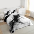 thumbnail image 3 of Homewish Abstract Art Fluid Queen Comforter Set,Marble Texture Bedding Sets,White Black Bedding Comforter Set For Girls Boys,Breathable Home Decor Reversible,3pcs, 3 of 8