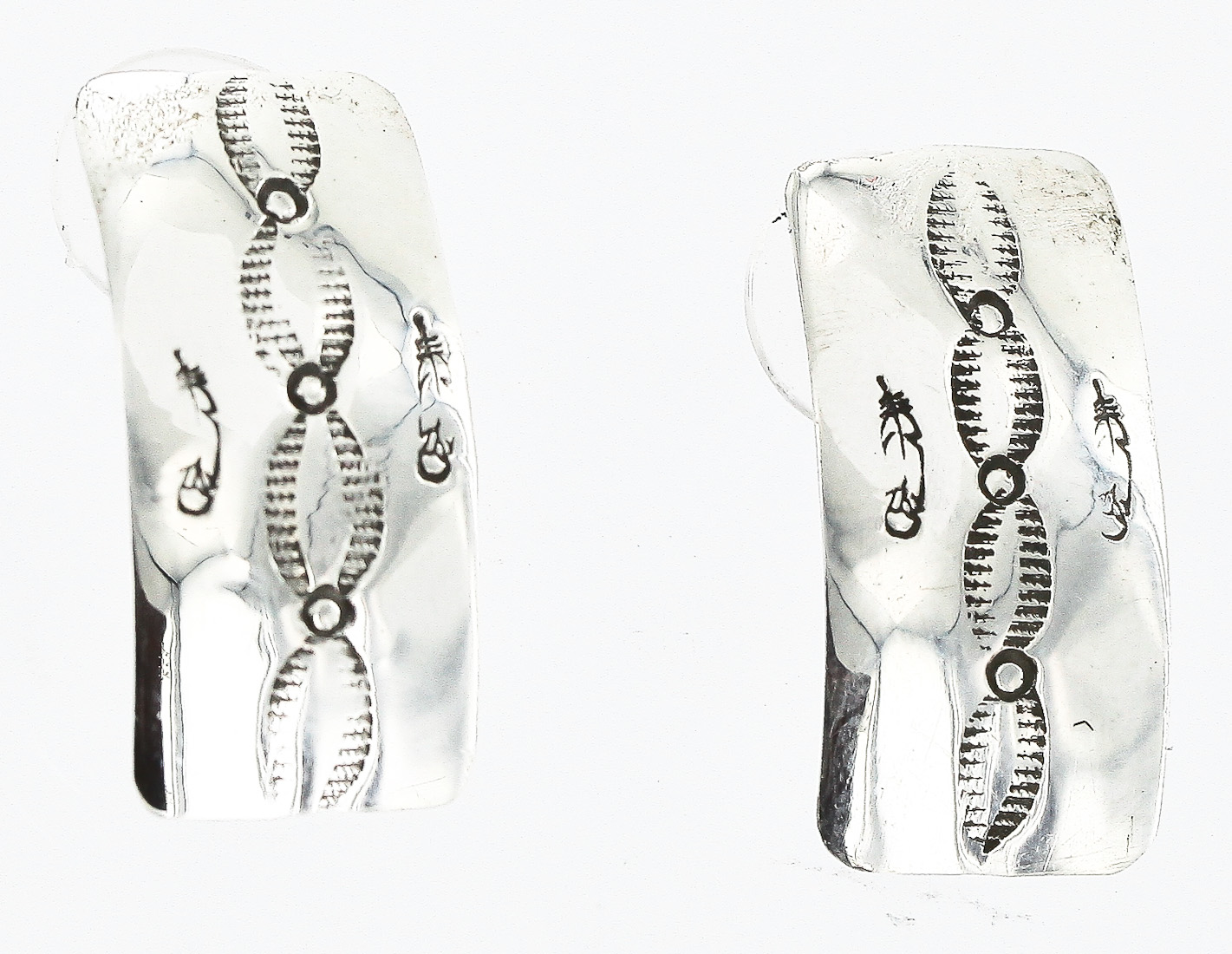 Earrings silver leaf 925 feather chips silver sterling earrings Jewelry
