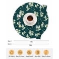 thumbnail image 6 of 13 Inch Round Placemats Set of 4, Green Summer Botanical Non Slip Heat Insulation PP Table Mats, Spring Floral Birds Farmhouse Washable Place Mats for Kitchen Dining Party Table Decor, 6 of 7