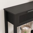 thumbnail image 4 of BeesClover Table d'Entrée Cannelée avec 2 Tiroirs, Table Console pour Entrée, Table de Sofa en Bois pour Salon, Vestibule, 4 of 8