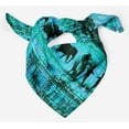 thumbnail image 4 of Phagun Green Elephant Jungle Printed Square Pure Silk&nbsp;Scarf&nbsp;For Hair Neck Head Bandanas For Women, 4 of 6