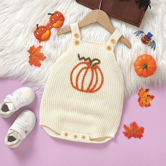 My 1st Halloween Baby Boy Girl Outfit Pumpkin Romper Jumpsuit Overalls Newborn Baby Boy Girl Clothes