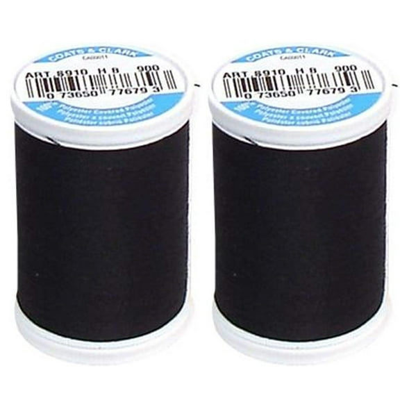 Coats Dual Duty XP 2-Pack Black Sewing Thread, 250 Yards
