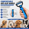 thumbnail image 5 of 2-in-1 Pet Grooming Tool for Dogs & Cats, Dual-Sided Dematting Comb and Undercoat Rake, Deshedding Brush for Long Hair Thick Coats, Pet Grooming Brush for Reducing Loose Fur and Tangles, 5 of 7