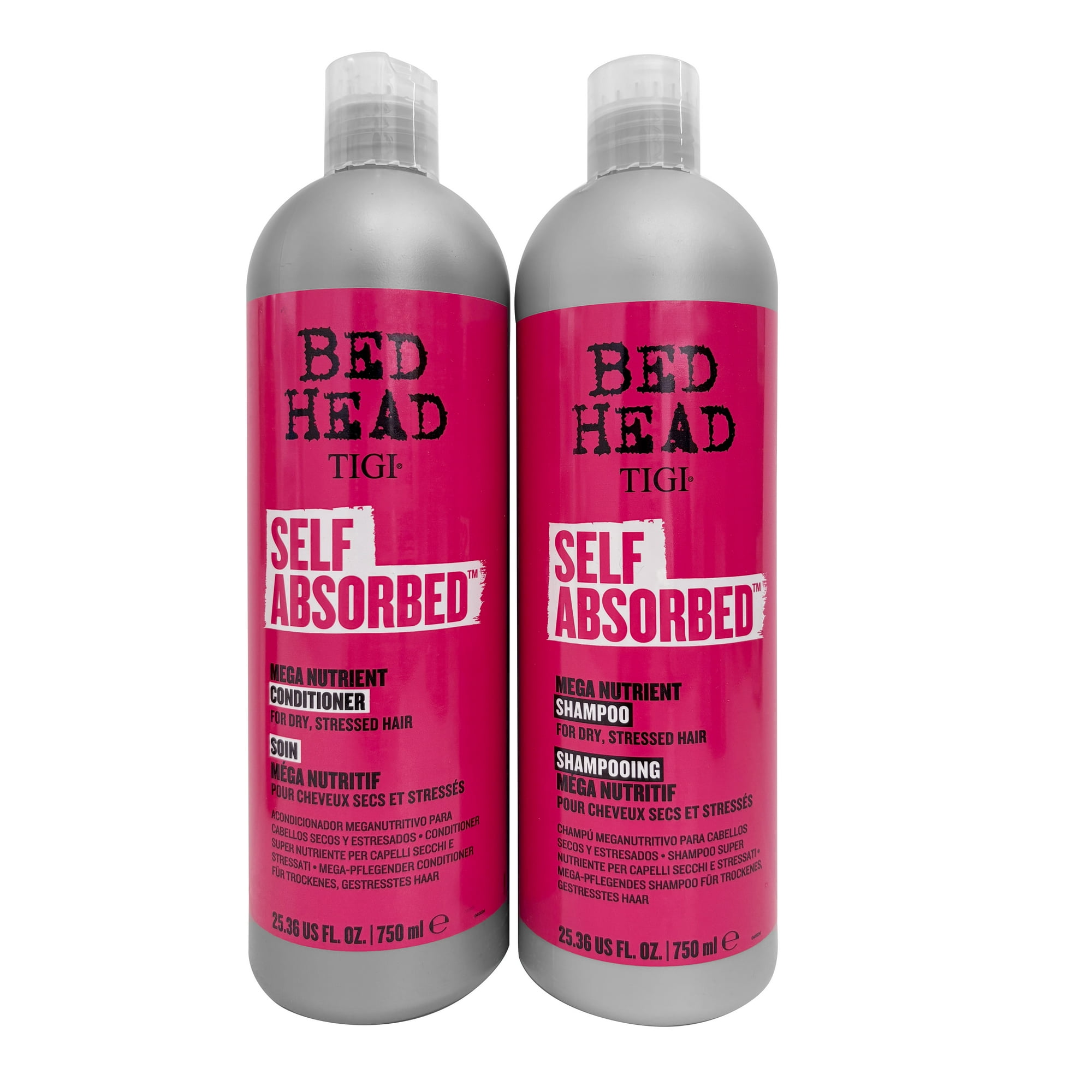 Bed Head by TIGI Shampoo and Conditioner For Dry Hair Self Absorbed Nourishing Hair Care to Visibly Repair Hair and Strengthen it From Within 25.36 Fl Oz (Pack of 2)