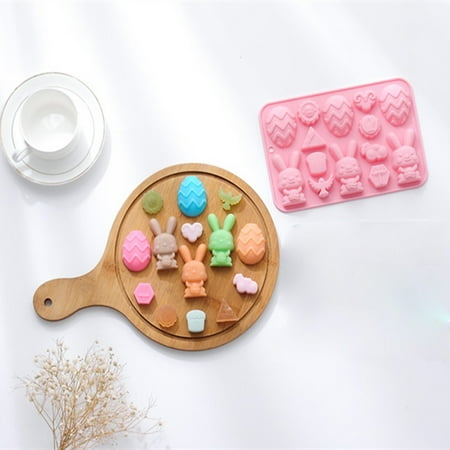 

GNEIKDEING Cute Bunny And Easter Eggs Cake Molds Chocolate Cake Molds Silicone Molds Baking Tools Cake Mould B One Size