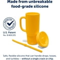 thumbnail image 6 of Silipint 32oz Silicone Tumbler with Handle, Flip Lid and Straw – BPA-Free, Non-Toxic, Unbreakable, Freezer, Microwave, Dishwasher Safe Tumbler Perfect for Tea, Cold Water, Smoothies (Classic Yellow), 6 of 7