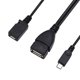 thumbnail image 3 of Cable USB 2.0 a Lan y micropuerto doble hembra negro, 3 of 8